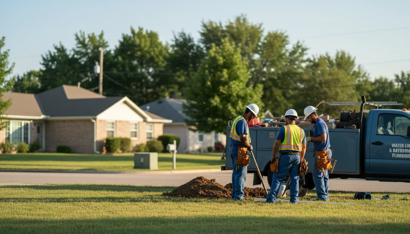 Residential water line and bathroom plumbing service in Connell, WA